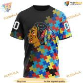 Custom Black Autism Awareness Design Nhl Chicago Blackhawks Hoodie 3d 3.jpg - demo10