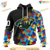 Custom Black Autism Awareness Design Nhl Minnesota Wild Hoodie 3d 1.jpg - demo10