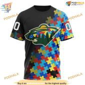 Custom Black Autism Awareness Design Nhl Minnesota Wild Hoodie 3d 3.jpg - demo10
