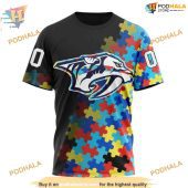 Custom Black Autism Awareness Design Nhl Nashville Predators Hoodie 3d 3.jpg - demo10