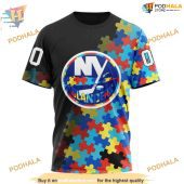 Custom Black Autism Awareness Design Nhl New York Islanders Hoodie 3d 3.jpg - demo10
