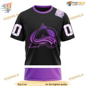 Custom Black Hockey Fights Cancer Kits Nhl Colorado Avalanche Hoodie 3d 3.jpg - demo10