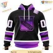 Custom Black Hockey Fights Cancer Kits Nhl New York Rangers Hoodie 3d 1.jpg - demo10