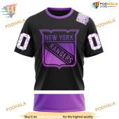 Custom Black Hockey Fights Cancer Kits Nhl New York Rangers Hoodie 3d 3.jpg - demo10