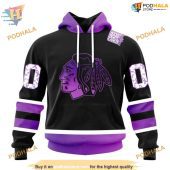 Custom Black Hockey Fights Cancer Nhl Chicago Blackhawks Hoodie 3d 1.jpg - demo10