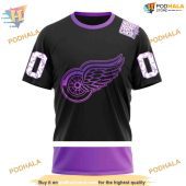 Custom Black Hockey Fights Cancer Nhl Detroit Red Wings Hoodie 3d 3.jpg - demo10