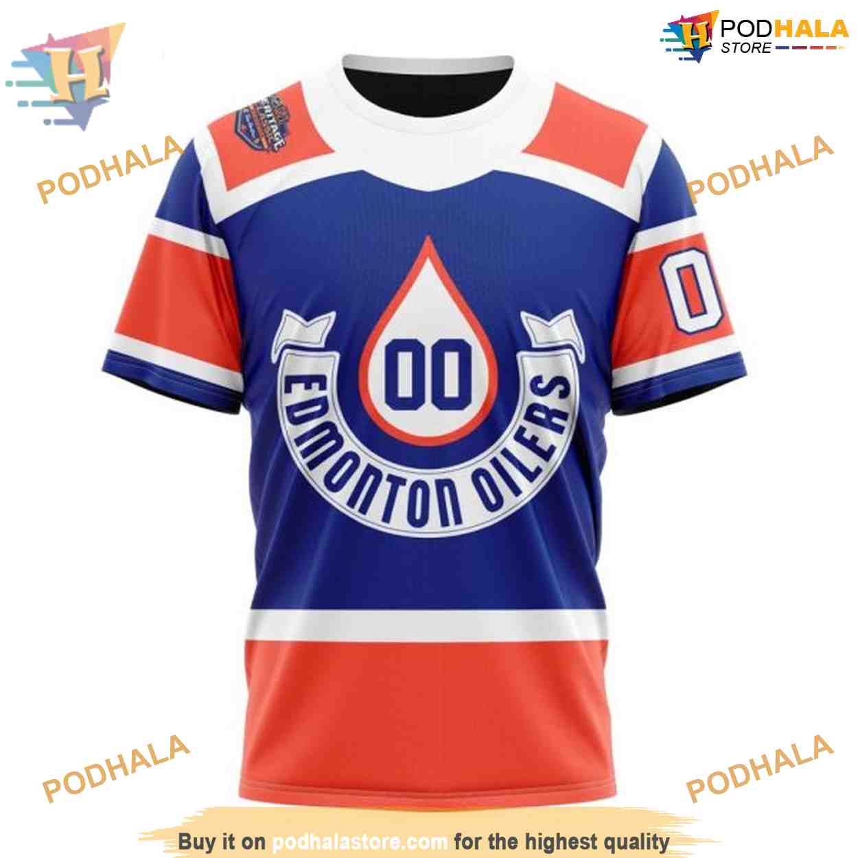 Custom Blue 2023 Heritage Classic NHL Edmonton Oilers Hoodie 3D Custom Blue 2023 Heritage Classic NHL Edmonton Oilers Hoodie 3D