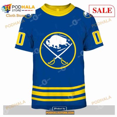 Custom Buffalo Sabres 80s 90s Away Vintage NHL Throwback Sweatshirt Hoodie 3D