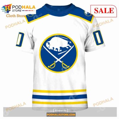Custom Buffalo Sabres 80s 90s Home Vintage NHL Throwback Sweatshirt Hoodie 3D