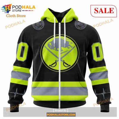 Custom Buffalo Sabres Unisex Kits With FireFighter Uniforms Color Sweatshirt NHL Hoodie 3D