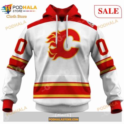 Custom Calgary Flames 1981 - 1994 Vintage Home Sweatshirt Hoodie 3D