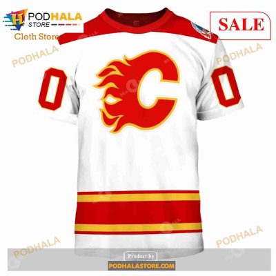 Custom Calgary Flames 1981 - 1994 Vintage Home Sweatshirt Hoodie 3D
