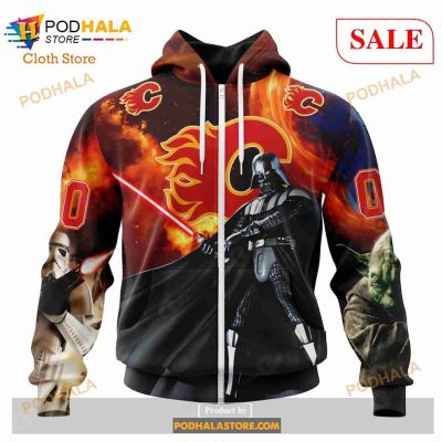 Custom Calgary Flames Design X Star War Sweatshirt NHL Hoodie 3D