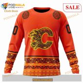 Custom Calgary Flames National Day For Truth And Reconciliation Nhl Hoodie 3d 4.jpg - demo10