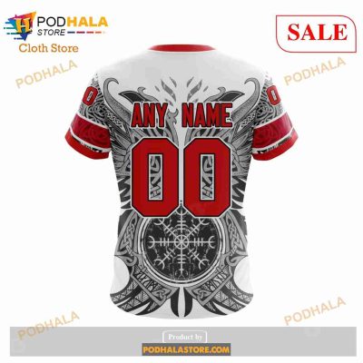 Custom Calgary Flames Norse Viking Symbols Sweatshirt NHL Hoodie 3D