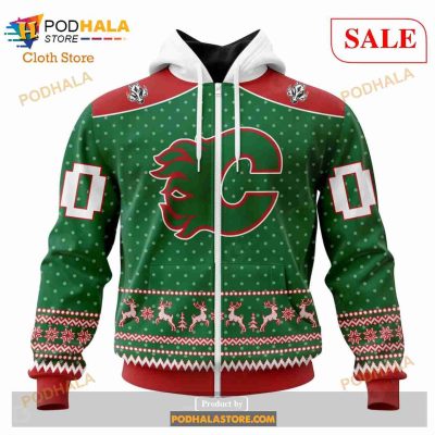 Custom Calgary Flames Special Christmas Apparel Sweatshirt NHL Hoodie 3D