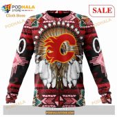Custom Calgary Flames Special Native Costume Sweatshirt Nhl Hoodie 3d 4.jpg - demo10