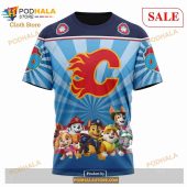 Custom Calgary Flames Special Paw Patrol Kits Sweatshirt Nhl Hoodie 3d 6.jpg - demo10
