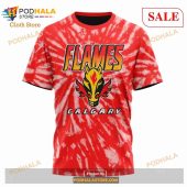 Custom Calgary Flames Special Retro Vintage Tie Dye Sweatshirt Nhl Hoodie 3d 6.jpg - demo10
