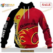 Custom Calgary Flames Sweatshirt Nhl Hoodie 3d You Laugh I Laugh You Cry I Cry 1.jpg - demo10