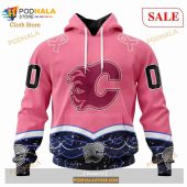Custom Calgary Flames Unisex For Hockey Fights Cancer Sweatshirt Nhl Hoodie 3d 1.jpg - demo10