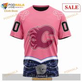 Custom Calgary Flames Unisex For Hockey Fights Cancer Sweatshirt Nhl Hoodie 3d 6.jpg - demo10