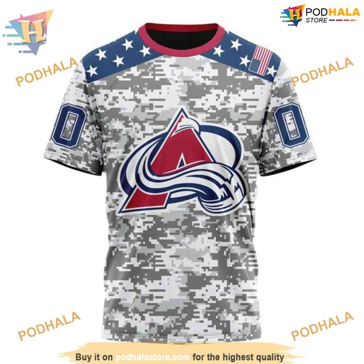 Custom Camo Design For Veterans Day NHL Colorado Avalanche Hoodie 3D Custom Camo Design For Veterans Day NHL Colorado Avalanche Hoodie 3D