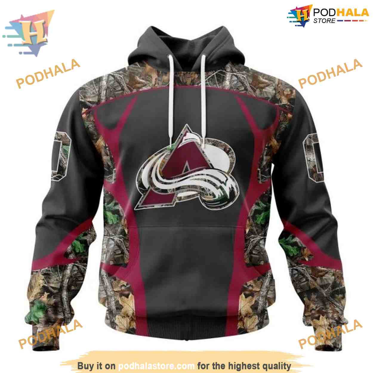 Custom Camo Hunting Design NHL Colorado Avalanche Hoodie 3D Sweatshirt Custom Camo Hunting Design NHL Colorado Avalanche Hoodie 3D Sweatshirt