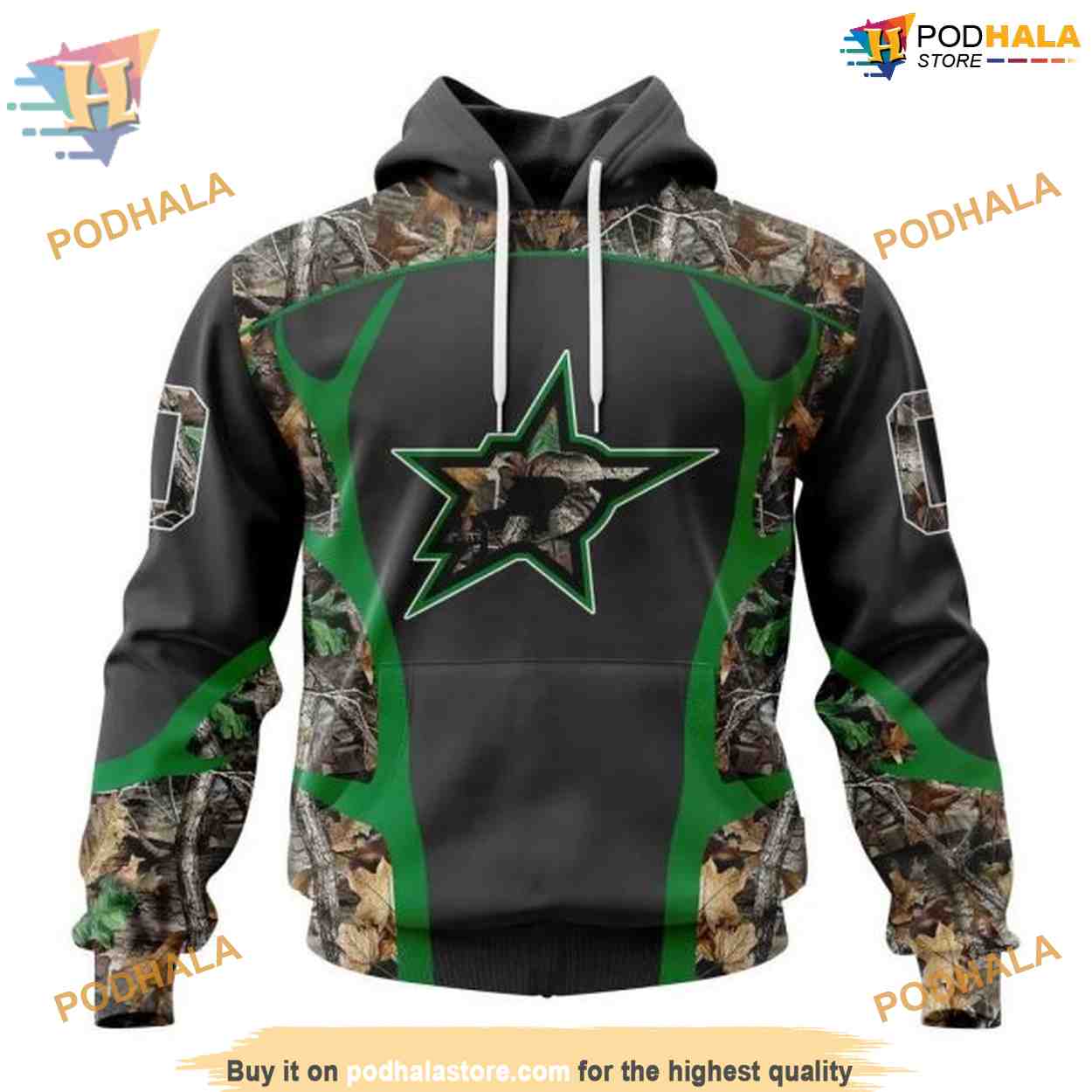 Custom Camo Hunting Design NHL Dallas Stars Hoodie 3D Shirt Custom Camo Hunting Design NHL Dallas Stars Hoodie 3D Shirt