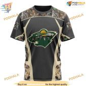 Custom Camo Hunting Design Nhl Minnesota Wild Hoodie 3d 3.jpg - demo10