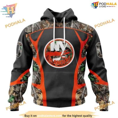 Custom Camo Hunting Design NHL New York Islanders Hoodie 3D