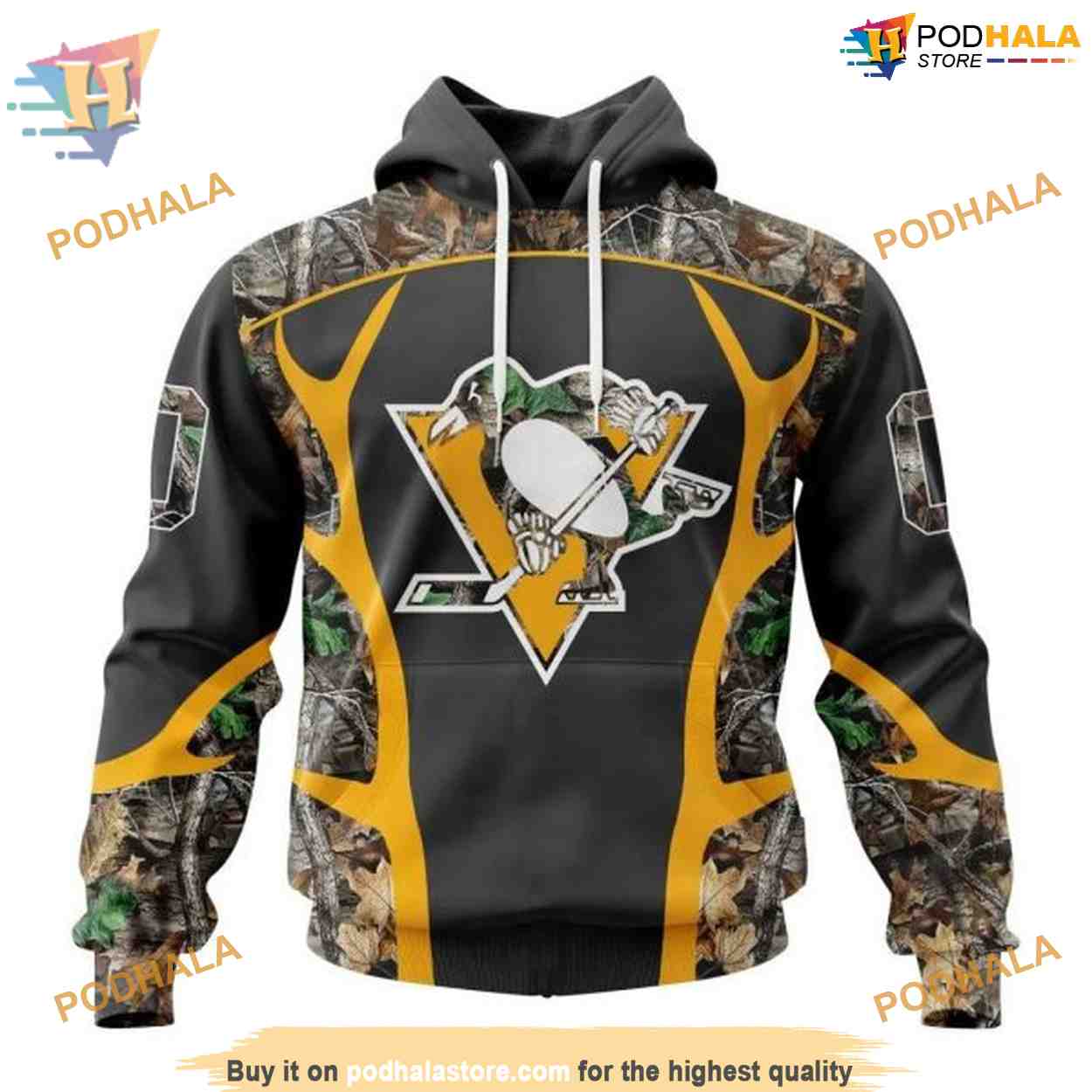 Custom Camo Hunting Design NHL Pittsburgh Penguins Hoodie 3D Custom Camo Hunting Design NHL Pittsburgh Penguins Hoodie 3D
