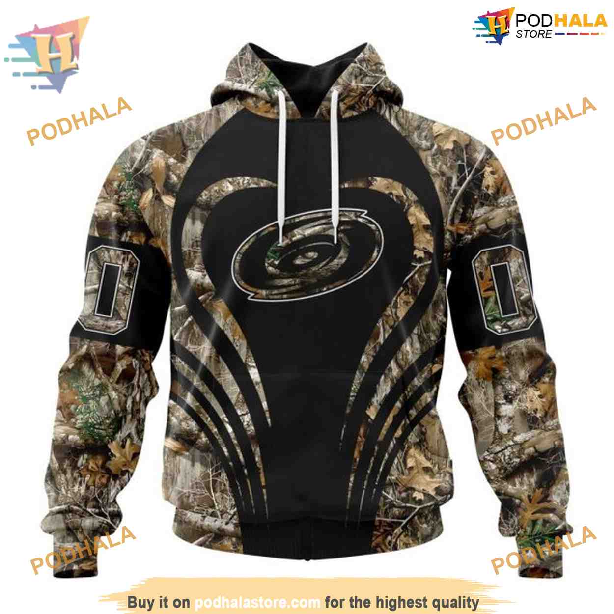 Custom Camo Hunting NHL Carolina Hurricanes Hoodie 3D Sweatshirt Custom Camo Hunting NHL Carolina Hurricanes Hoodie 3D Sweatshirt