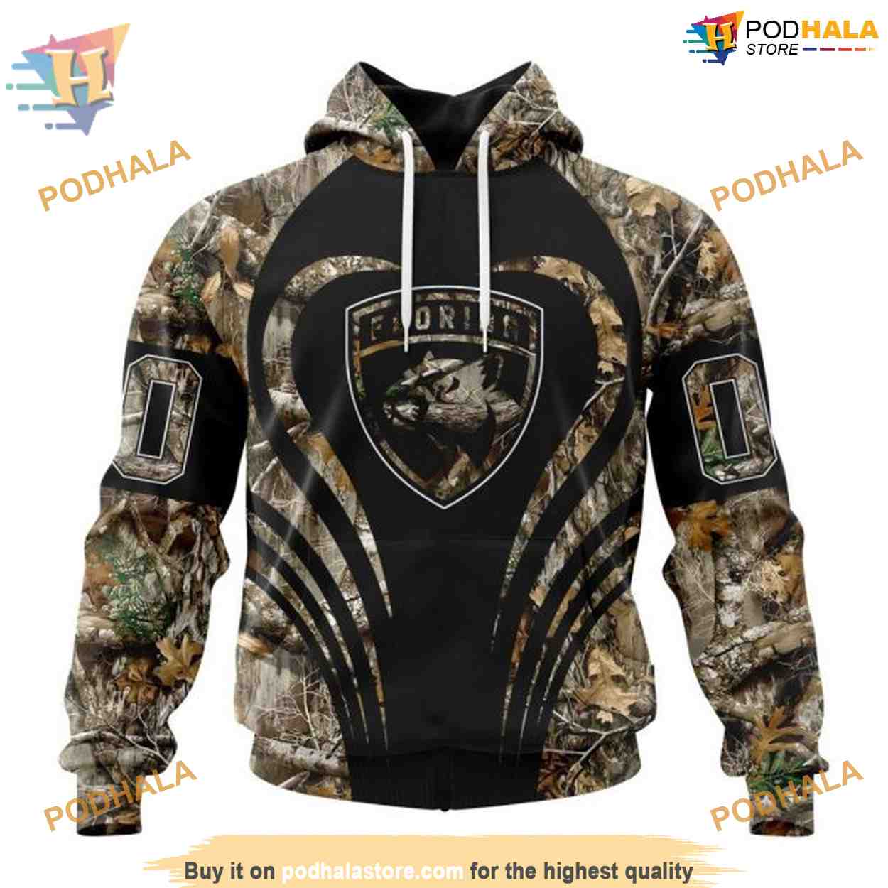 Custom Camo Hunting NHL Florida Panthers Hoodie 3D Sweatshirt Custom Camo Hunting NHL Florida Panthers Hoodie 3D Sweatshirt