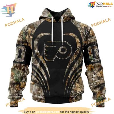 Custom Camo Hunting NHL Philadelphia Flyers Hoodie 3D
