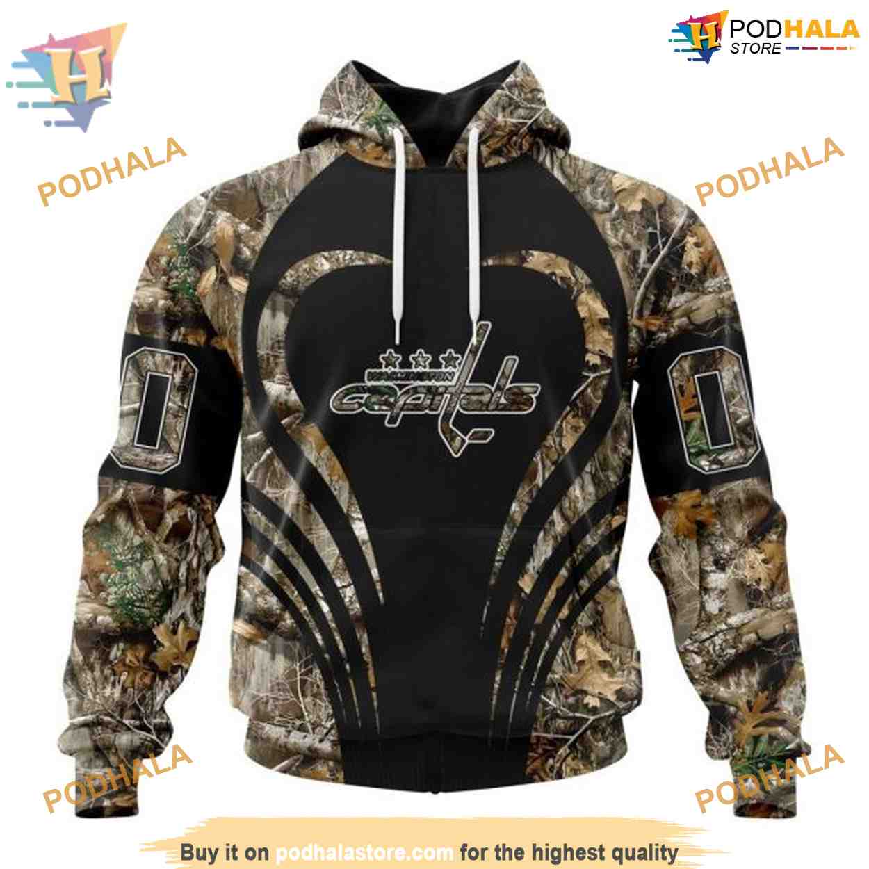 Custom Camo Hunting NHL Washington Capitals Hoodie 3D Custom Camo Hunting NHL Washington Capitals Hoodie 3D