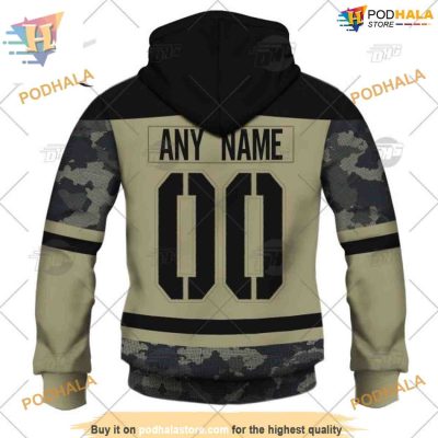 Custom Camo Military Jersey NHL Vancouver Canucks Hoodie 3D