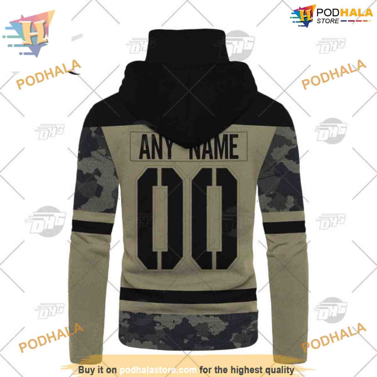 Custom Camo Military Jersey NHL Vancouver Canucks Hoodie 3D Custom Camo Military Jersey NHL Vancouver Canucks Hoodie 3D