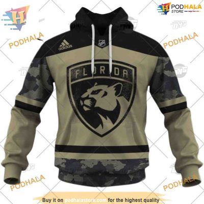 Custom Camo Military Practice Jersey NHL Florida Panthers Hoodie 3D