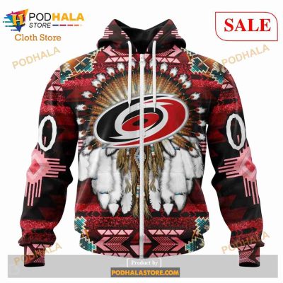 Custom Carolina Hurricanes Native Costume Sweatshirt NHL Hoodie 3D