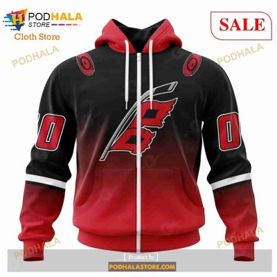 Custom Carolina Hurricanes Retro Gradient Design Sweatshirt NHL Hoodie 3D