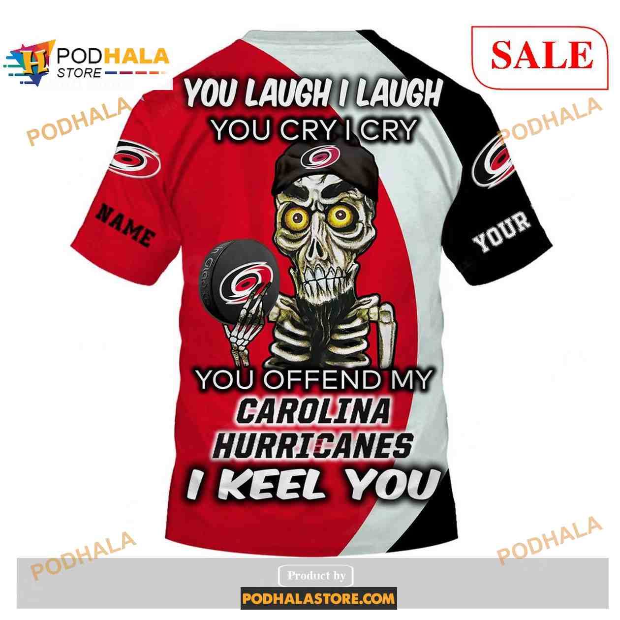 Custom Carolina Hurricanes Sweatshirt NHL Hoodie 3D, You laugh I Laugh You Cry I Cry Custom Carolina Hurricanes Sweatshirt NHL Hoodie 3D, You laugh I Laugh You Cry I Cry