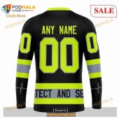 Custom Carolina Hurricanes Unisex With Firefighter Uniforms Nhl Hoodie 3d 5.jpg - demo10