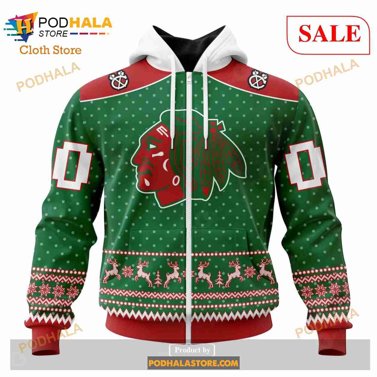 Custom Chicago Blackhawks Christmas Apparel Sweatshirt NHL Hoodie 3D Custom Chicago Blackhawks Christmas Apparel Sweatshirt NHL Hoodie 3D