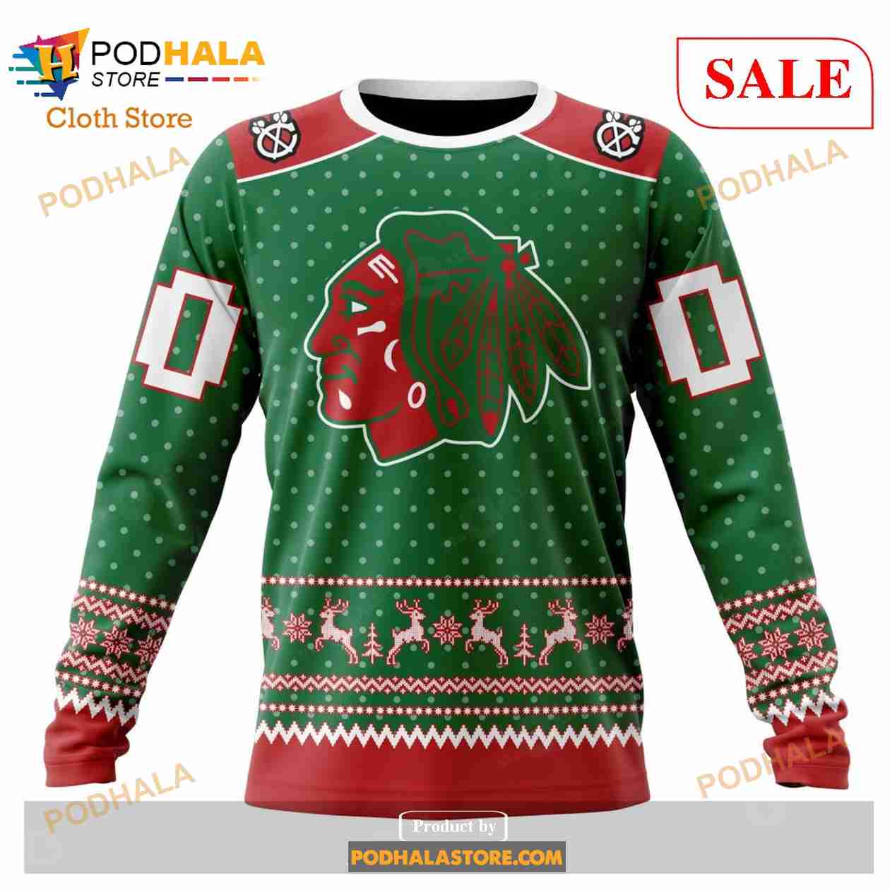 Custom Chicago Blackhawks Christmas Apparel Sweatshirt NHL Hoodie 3D Custom Chicago Blackhawks Christmas Apparel Sweatshirt NHL Hoodie 3D