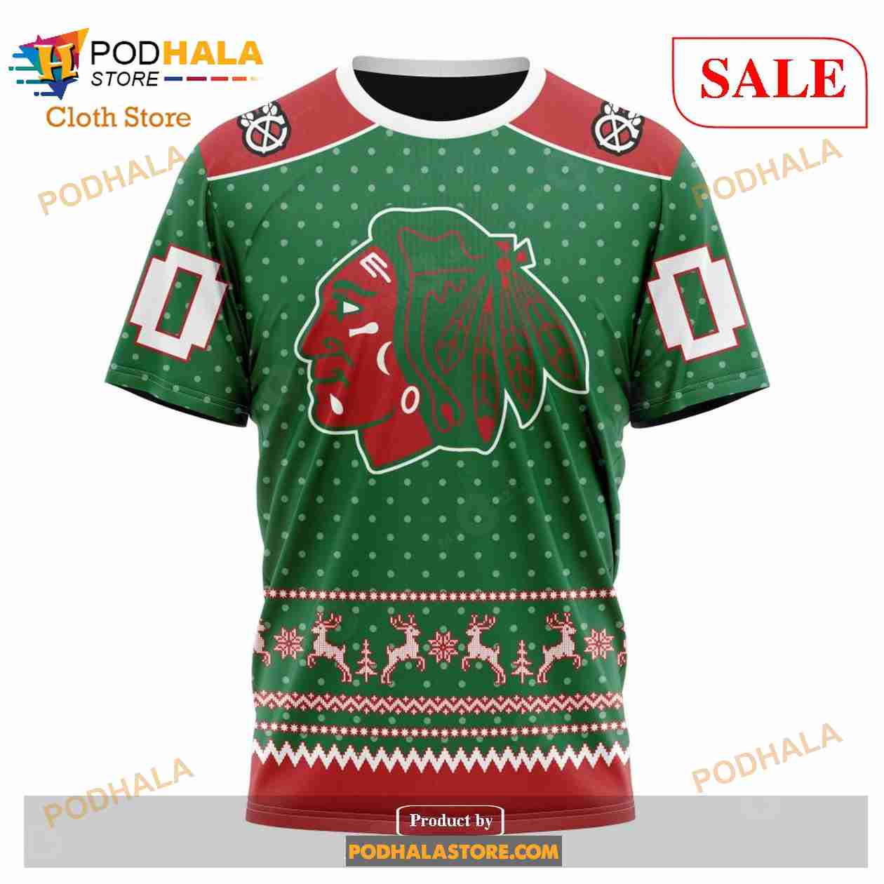 Custom Chicago Blackhawks Christmas Apparel Sweatshirt NHL Hoodie 3D Custom Chicago Blackhawks Christmas Apparel Sweatshirt NHL Hoodie 3D