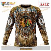 Custom Chicago Blackhawks Native Costume Design Sweatshirt Nhl Hoodie 3d 6.jpg - demo10