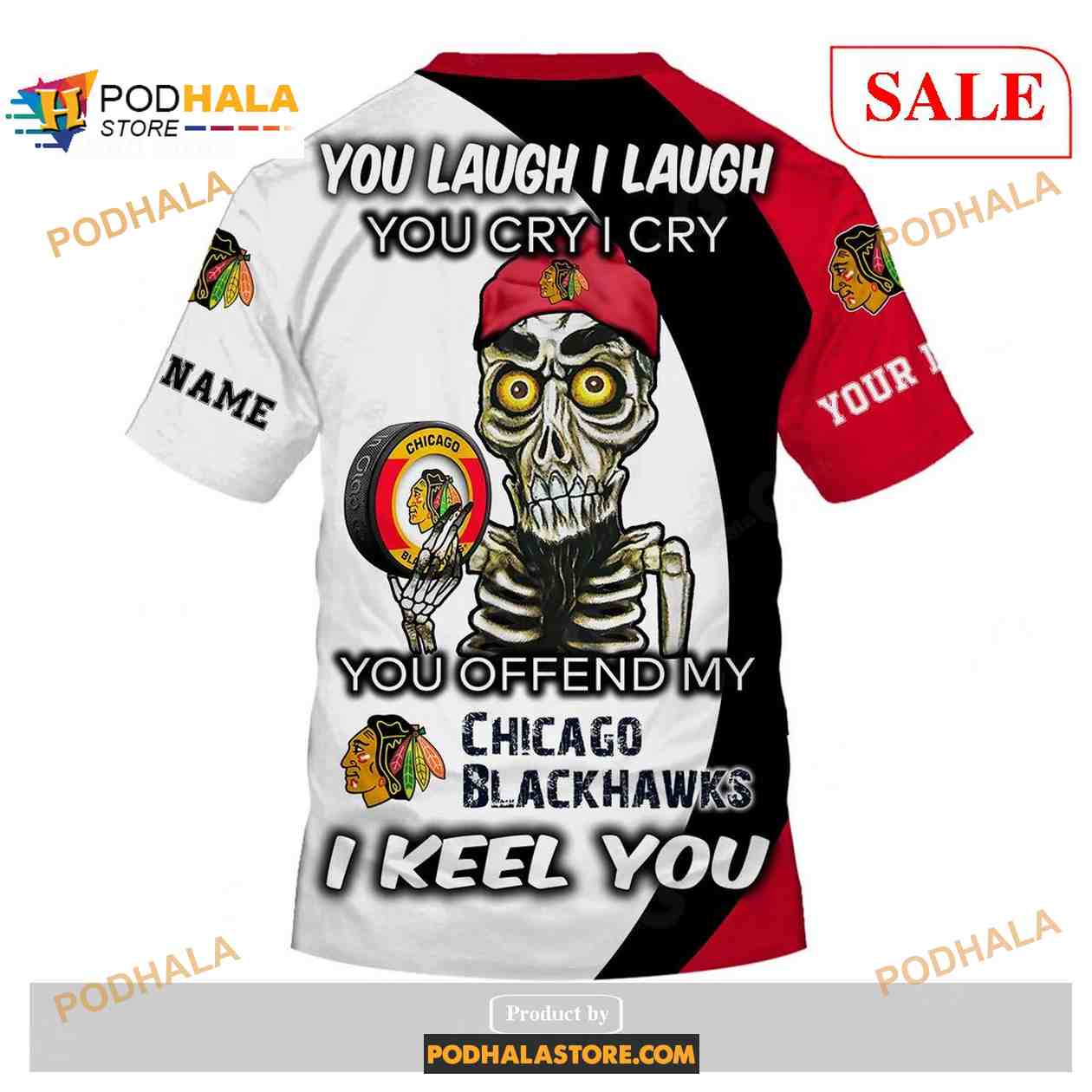 Custom Chicago Blackhawks Sweatshirt NHL Hoodie 3D, You laugh I Laugh You Cry I Cry Custom Chicago Blackhawks Sweatshirt NHL Hoodie 3D, You laugh I Laugh You Cry I Cry