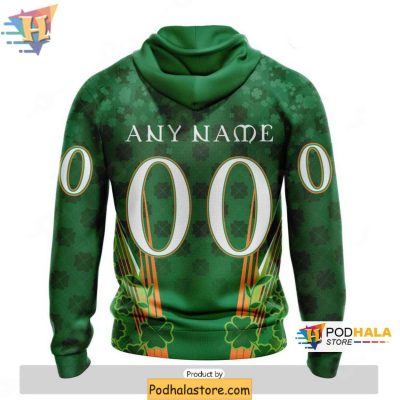 Custom Colorado Avalanche 3D Hoodie Shamrock Design for St Patricks Day Fans