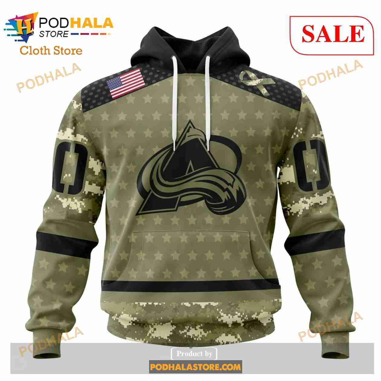 Custom Colorado Avalanche Camo Military Appreciation Sweatshirt NHL Hoodie 3D Custom Colorado Avalanche Camo Military Appreciation Sweatshirt NHL Hoodie 3D